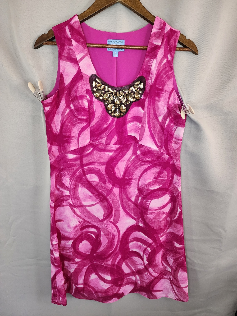 Simply Vera Vera Wang Purple Swirl Jeweled Tank